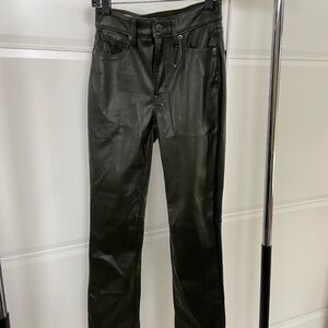 GAP Dark Green Leather Pants Size 24